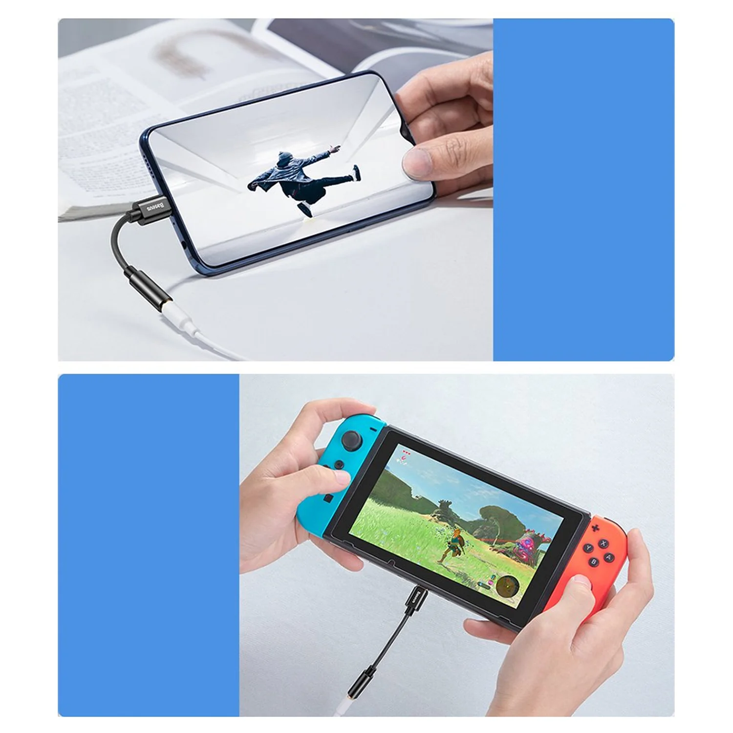 Adaptador Audífono Dac Usb C a 3.5mm De Aluminio Baseus CATL54-01 Negro - Image 6