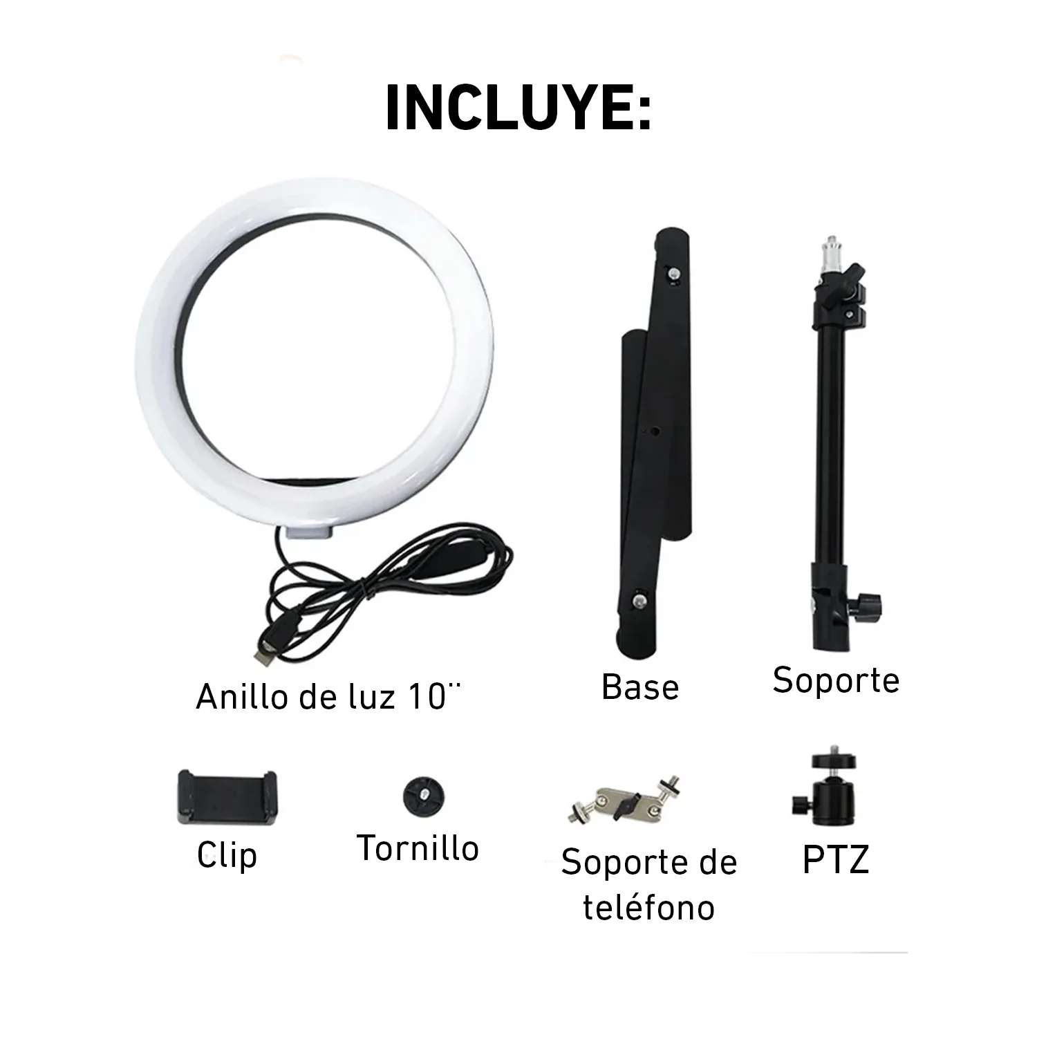 Aro de luz trípode de escritorio soporte de celular anillo de luz LED MM-F10 - Image 7