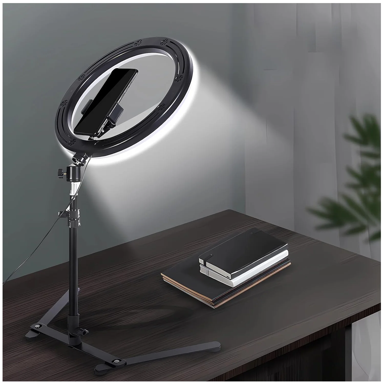 Aro de luz trípode de escritorio soporte de celular anillo de luz LED MM-F10 - Image 8
