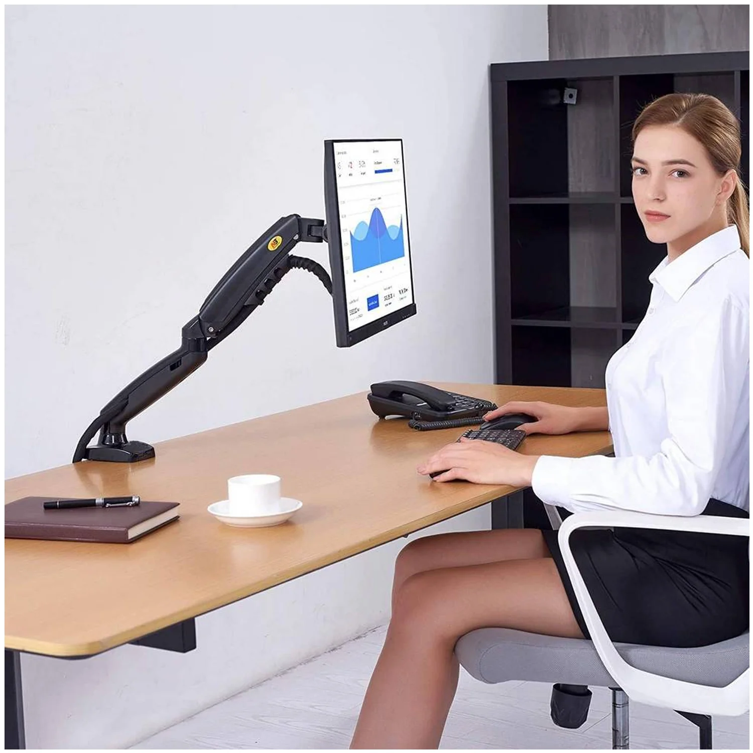 Brazo soporte rack giratorio de Monitor 17" a 30" North Bayou F80 - Image 4