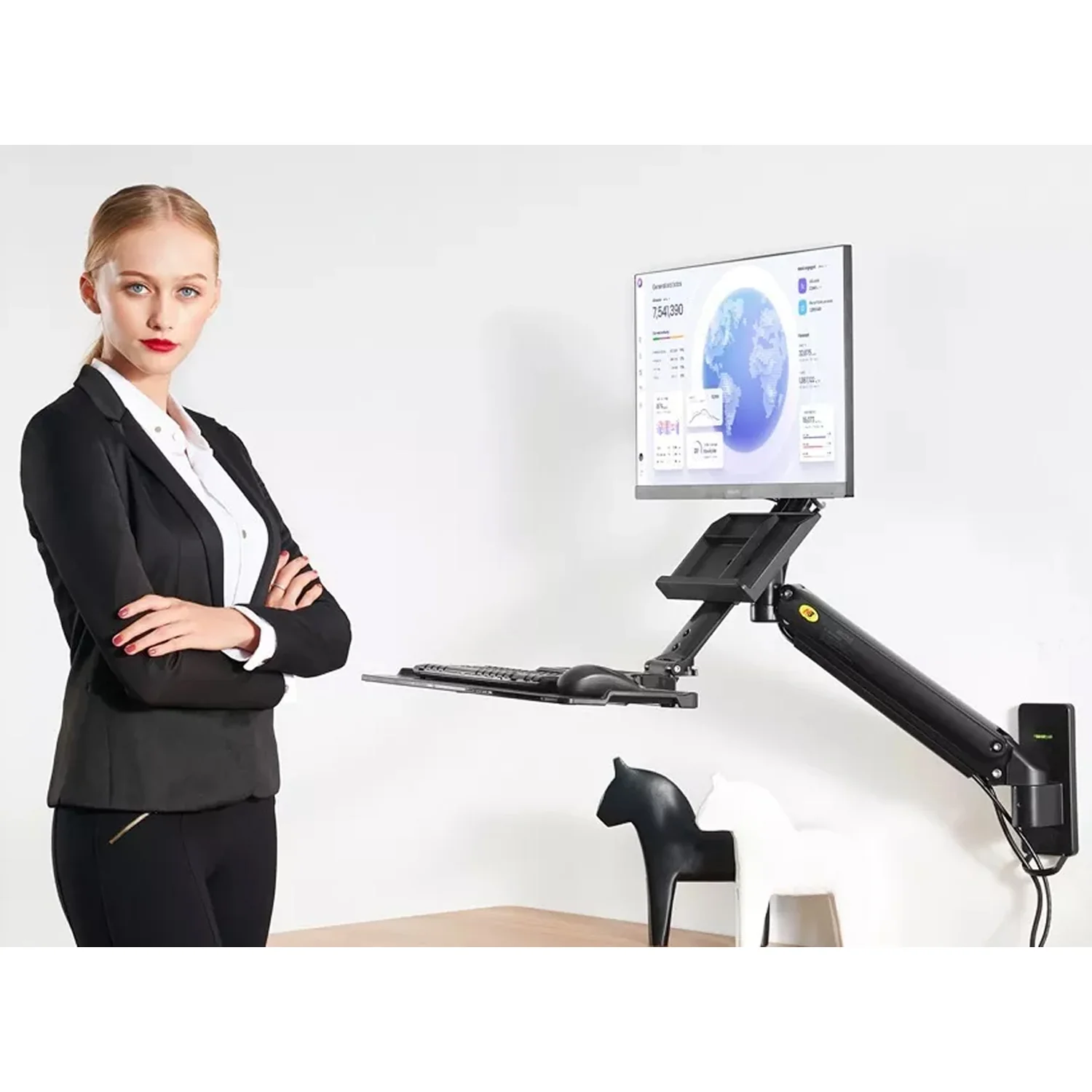 Brazo soporte rack giratorio de monitor 19 a 27 North Bayou MB32 - Image 6