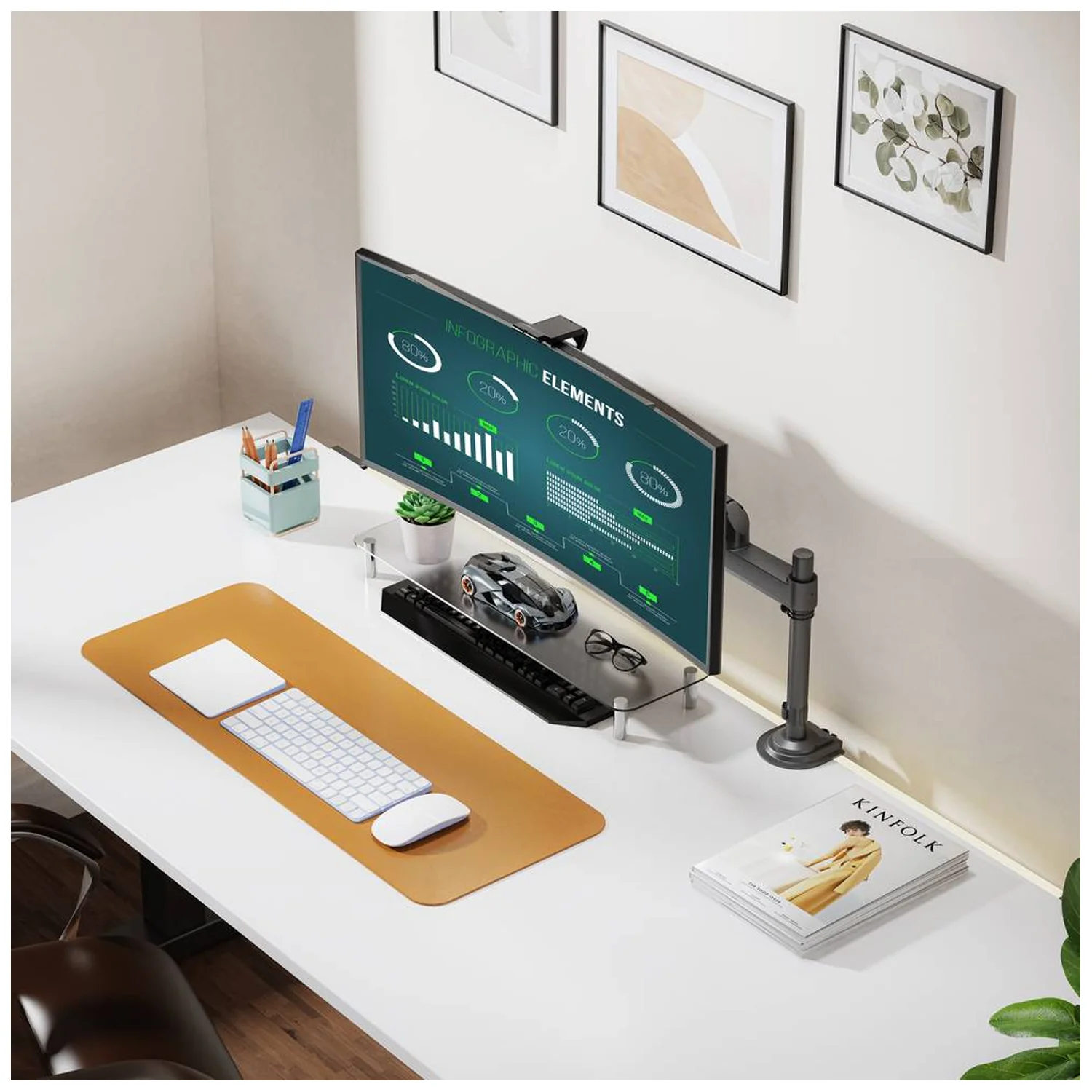 Brazo soporte rack giratorio de Monitor TV 17" a 32" North Bayou H100 - Image 5