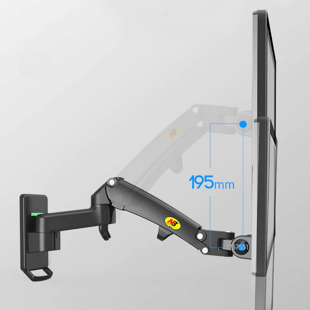 Brazo soporte rack giratorio Monitor TV 17" a 35" North Bayou F150 - Image 5