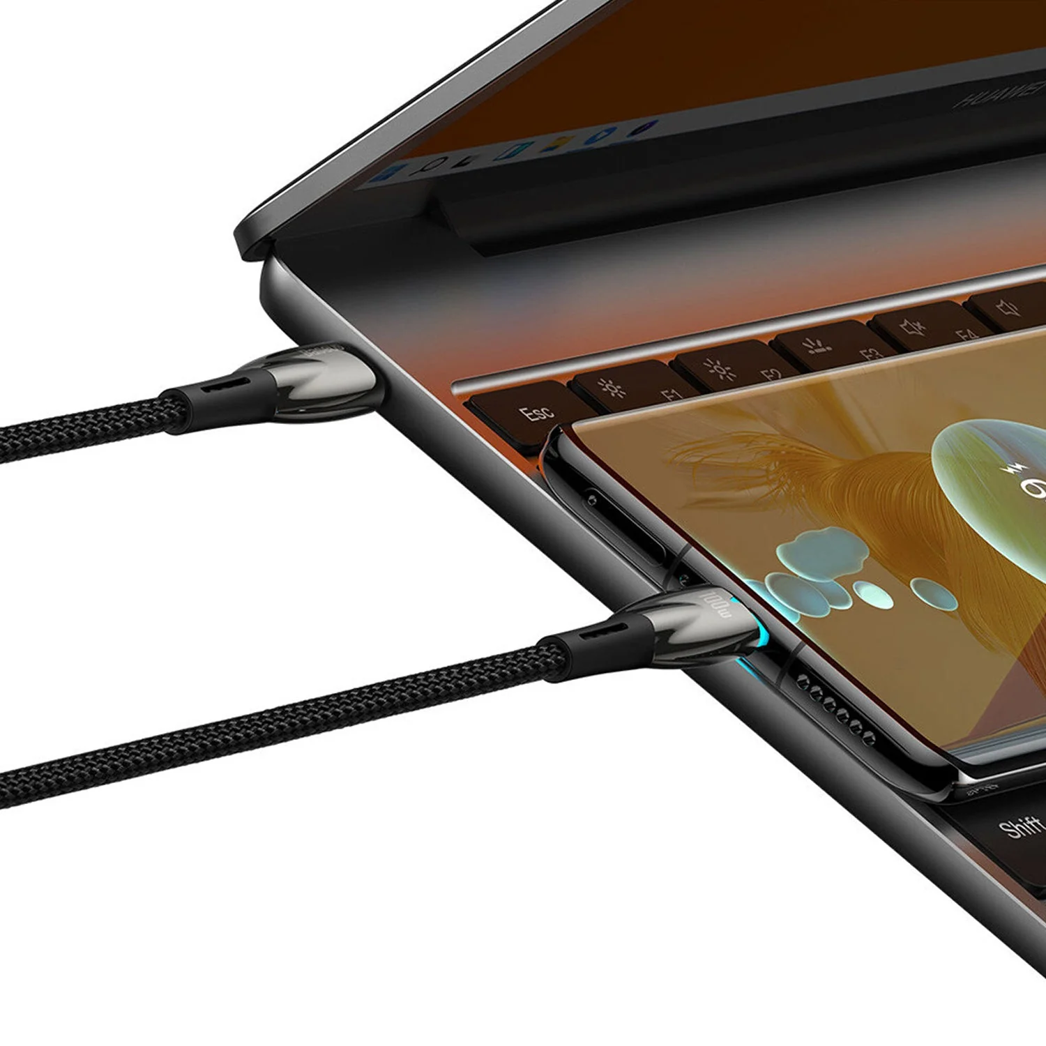 Cable de datos Tipo C a Tipo C carga rápida 100W 2m Baseus CADH000801 - Image 5