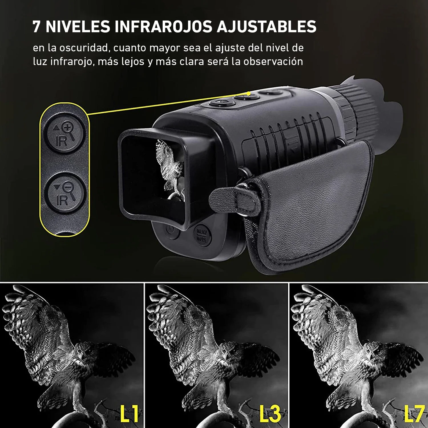 Cámara Monocular NVR7 Visión Nocturna 1080p Zoom Digital 5X telescopio - Image 4