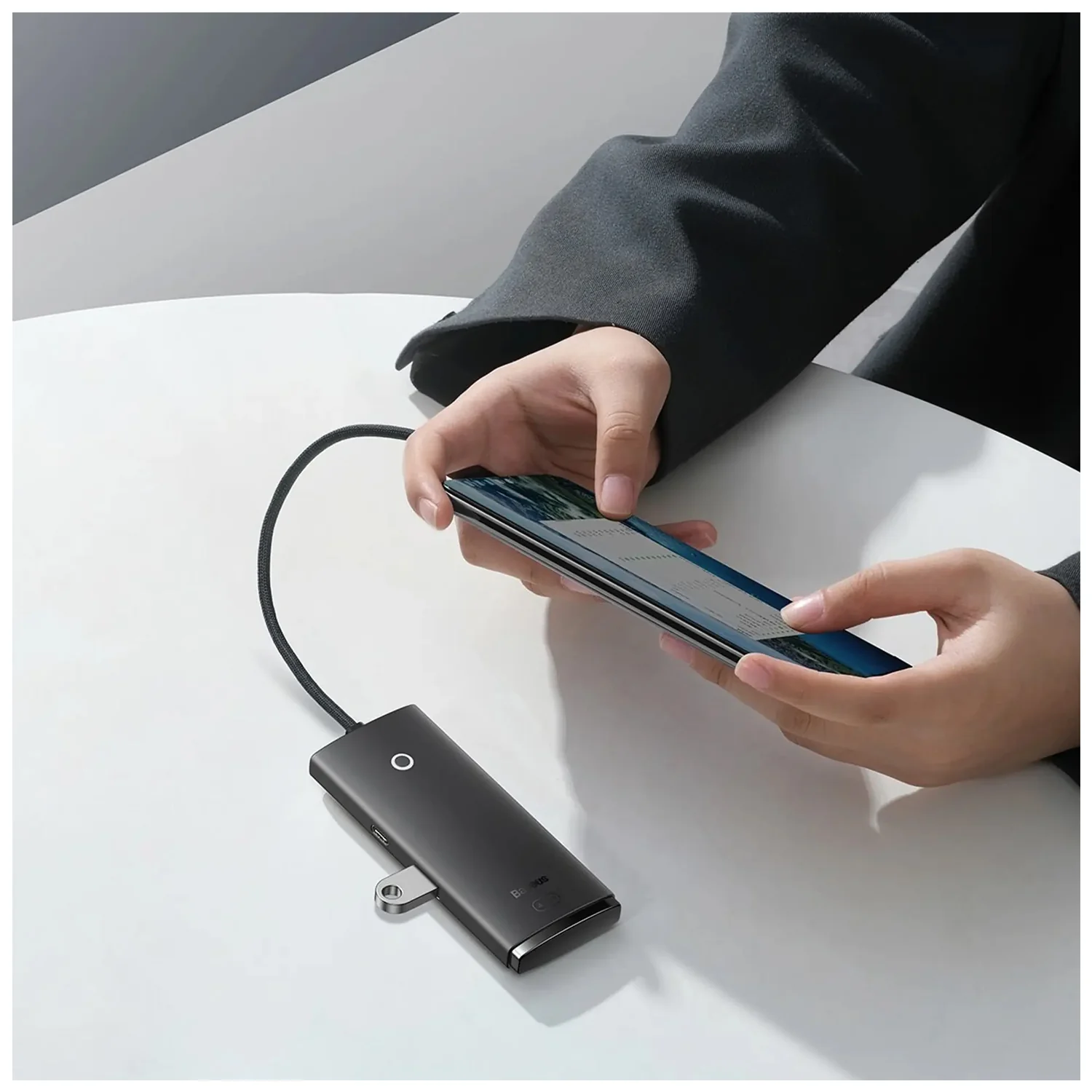 Adaptador Baseus Hub 6 en 1 Tipo C USB3.0 HDMI SD/TF WKQX050101 - Image 8