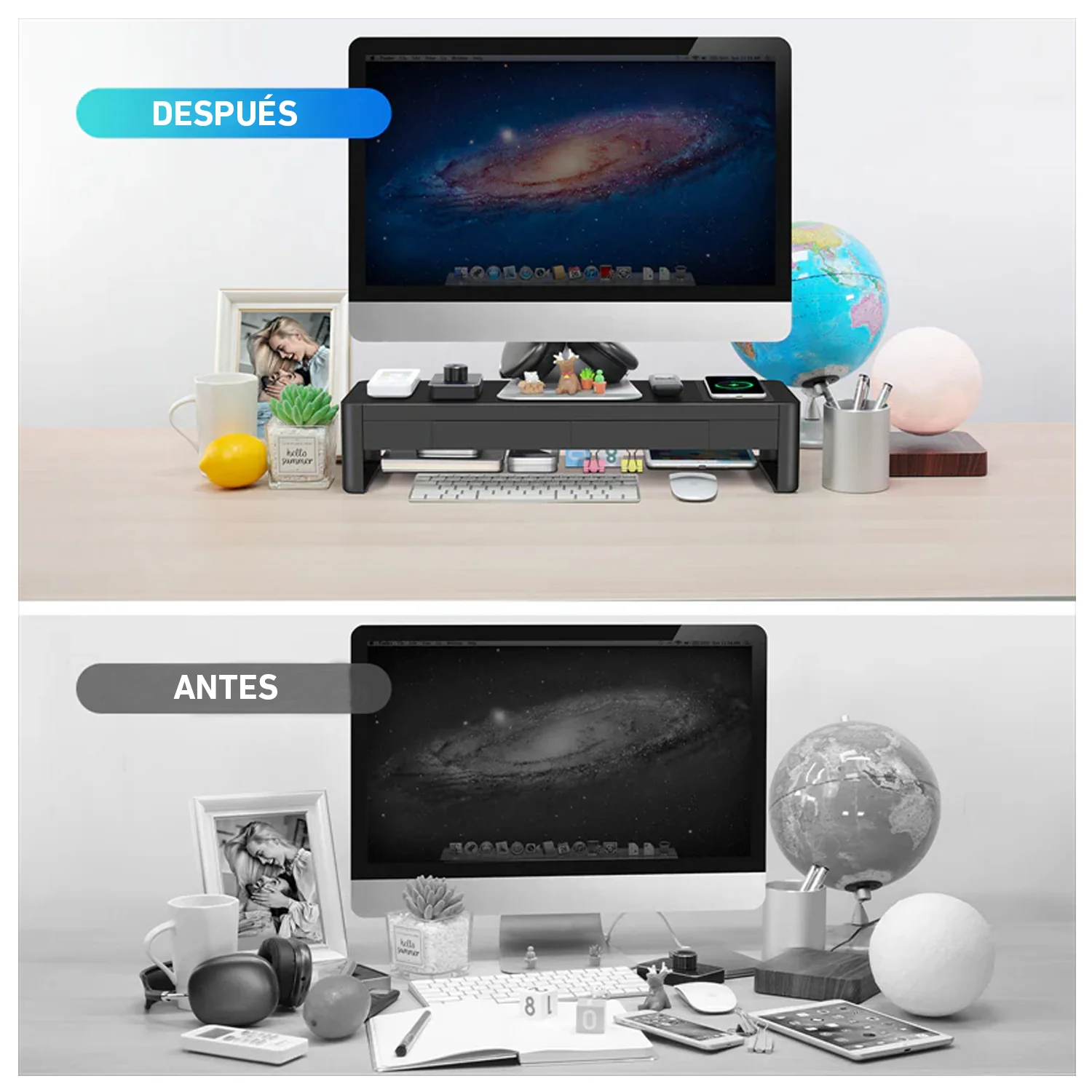 Mesa soporte multifunción 4 USB para Monitor Vaydeer con cajones ZGJ111 - Image 6