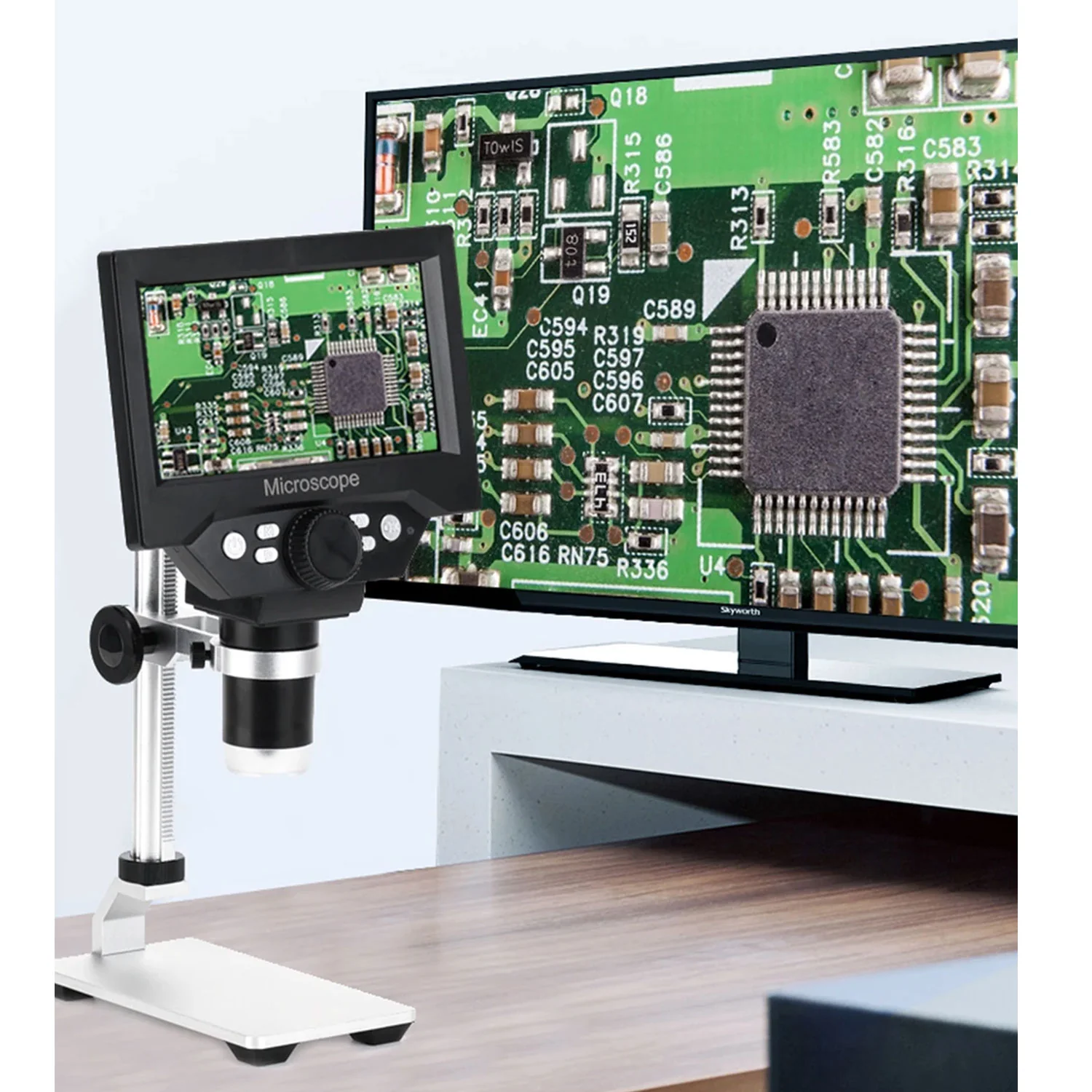 Microscopio digital 1000X pantalla 5.5" LCD 10MP G5 - Image 3