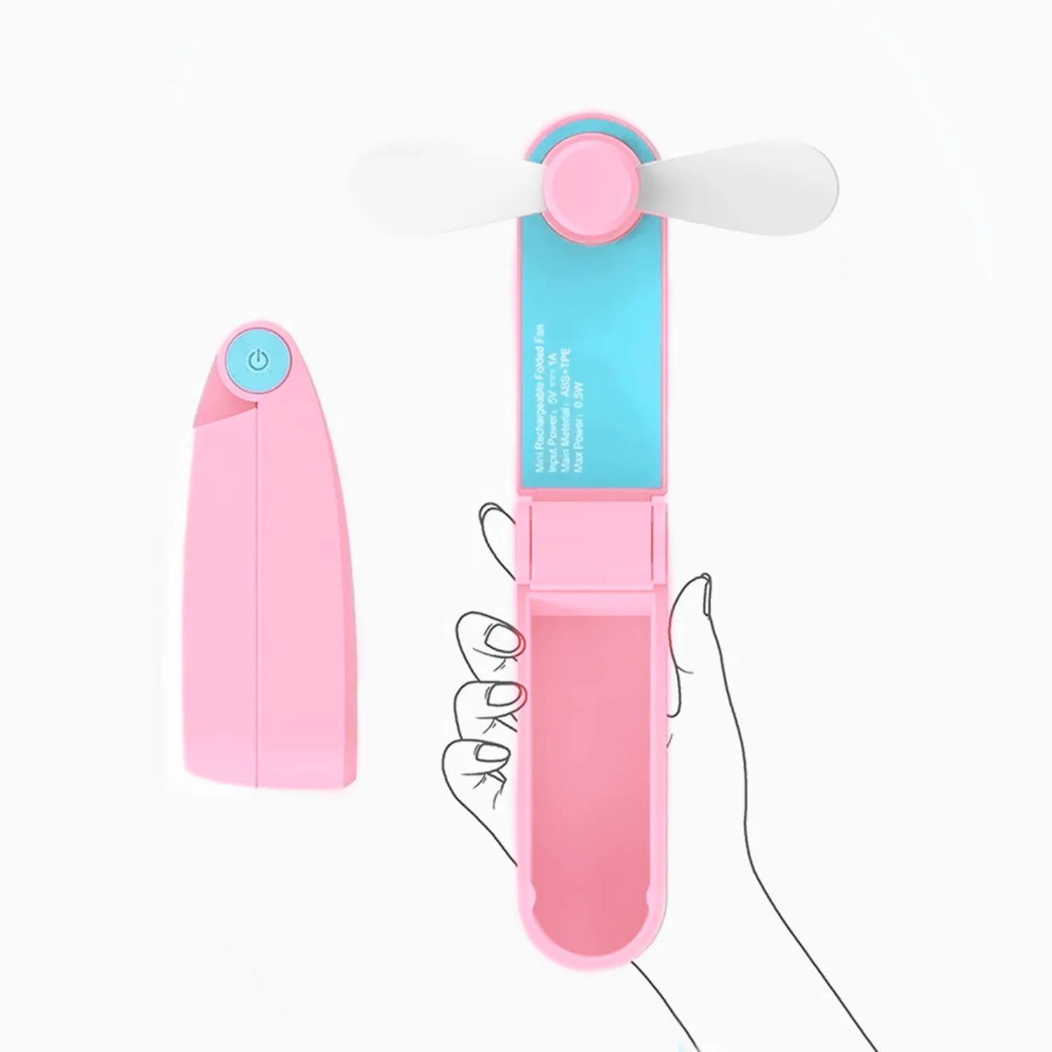 Mini ventilador recargable portátil de bolsillo kt-m1 - Image 4