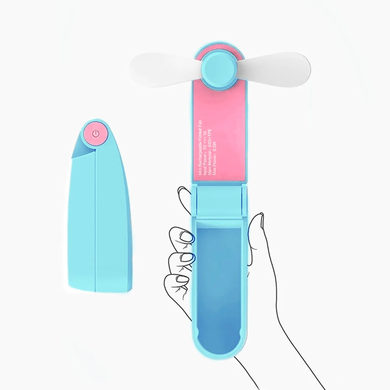 Mini ventilador recargable portátil de bolsillo kt-m1 - Image 5