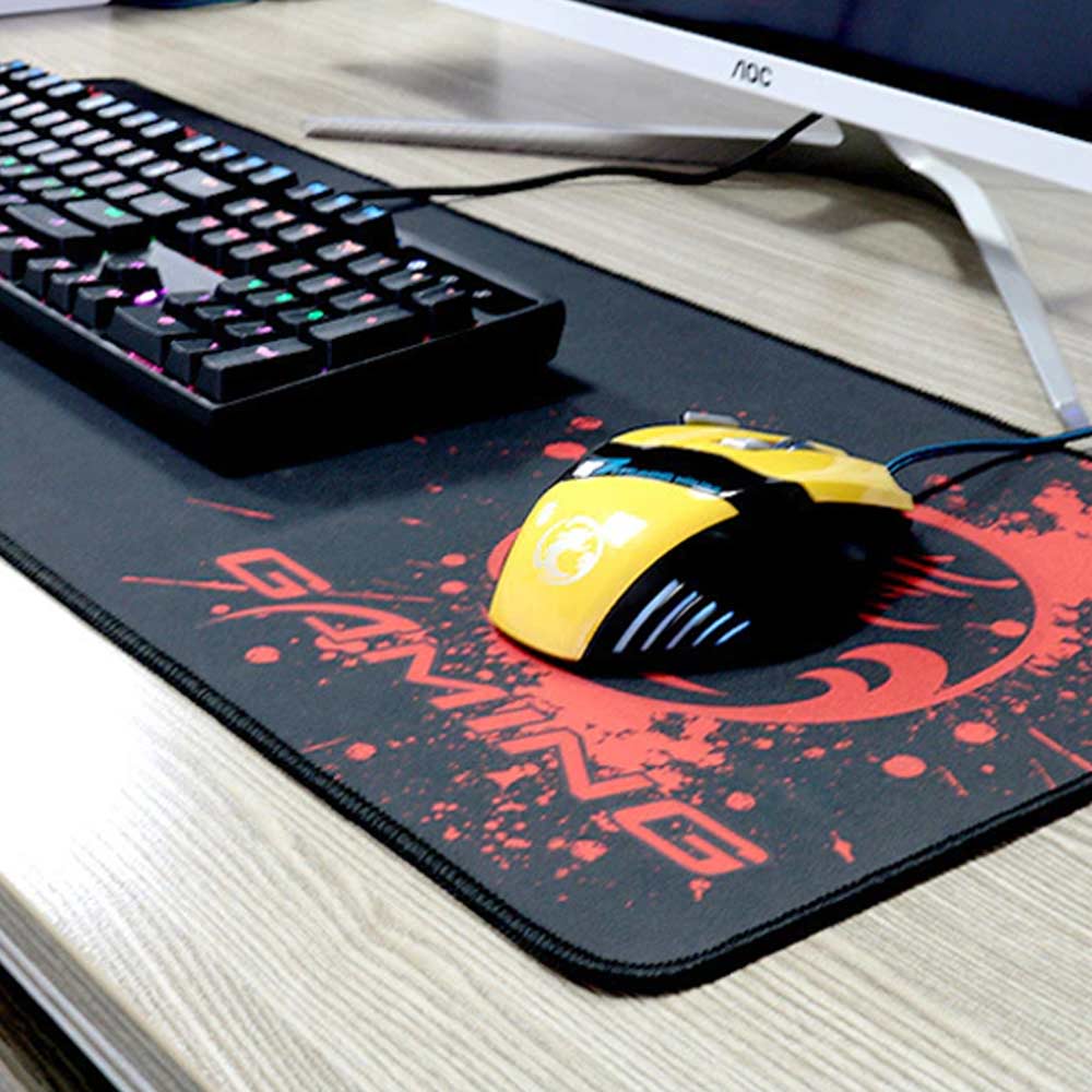 Mouse Pad antideslizante alfombrilla larga 80x30cm PD-03 rojo - Image 3