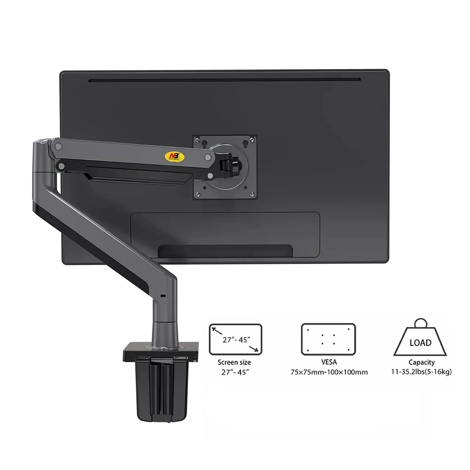 Brazo soporte rack giratorio de Monitor TV 22" a 40" USB North Bayou G45 - Image 4