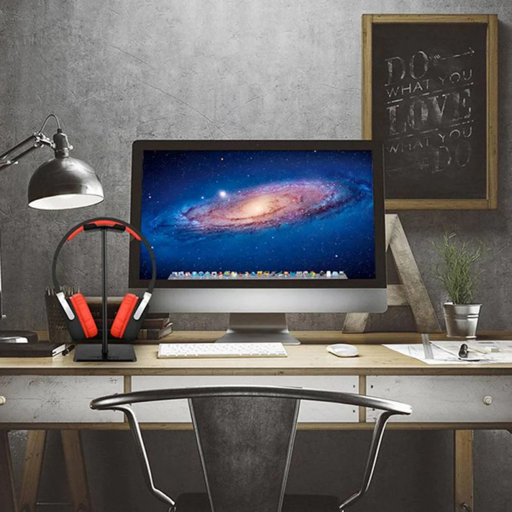 Soporte de Audífonos Auriculares para Escritorio Negro Gamer HS01 - Image 4