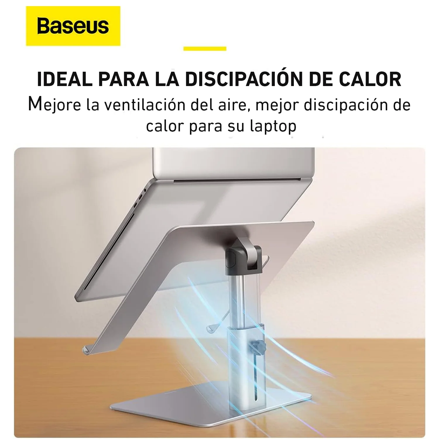 Soporte metálico ajustable para laptop Baseus LUJS000012 - Image 6