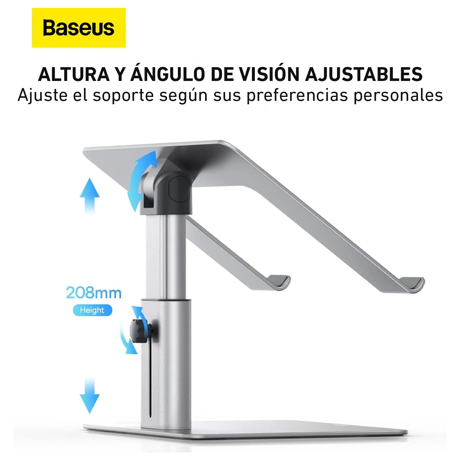 Soporte metálico ajustable para laptop Baseus LUJS000012 - Image 8