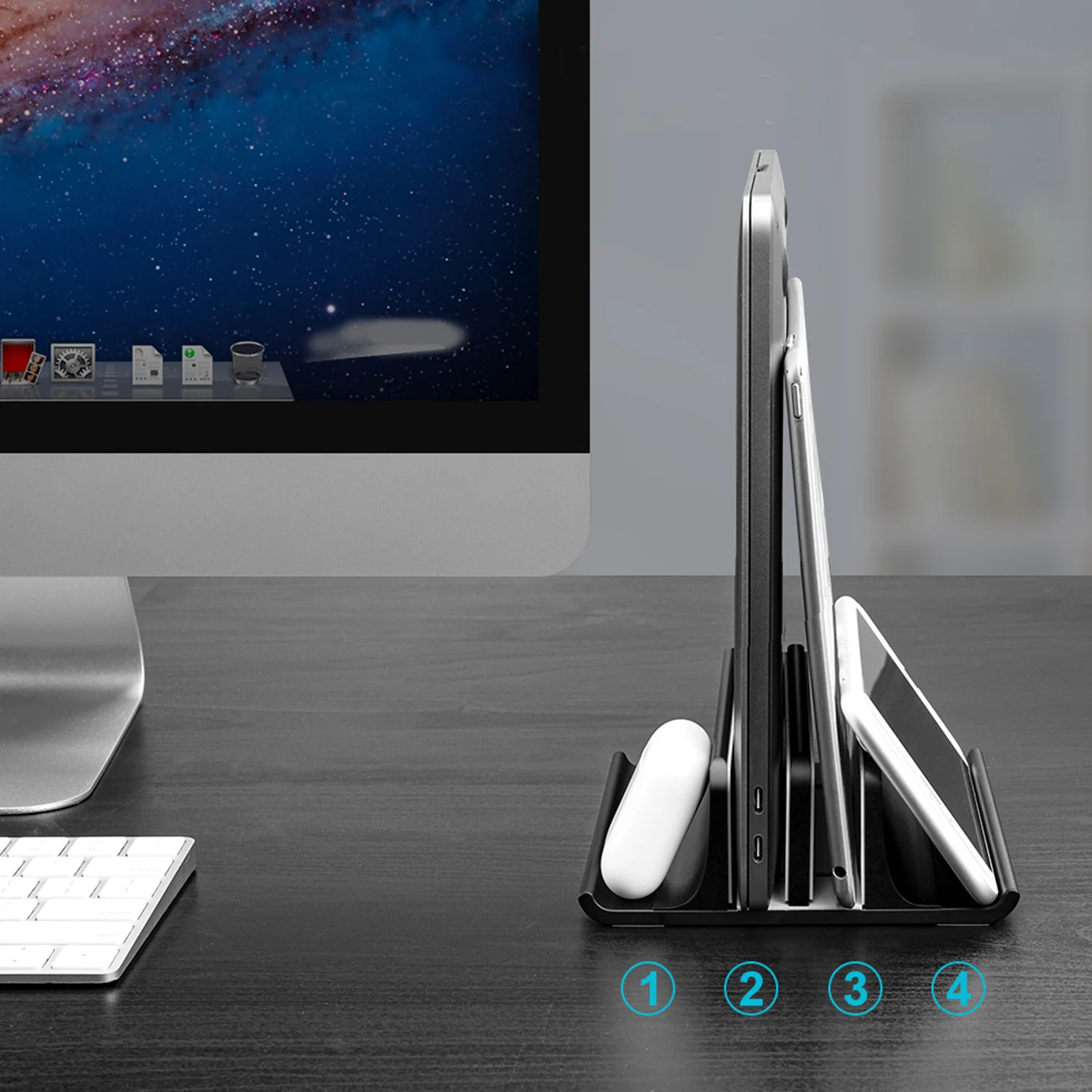 Soporte vertical de Aluminio Vaydeer SZ2043C para laptop, tablet y celular - Image 4