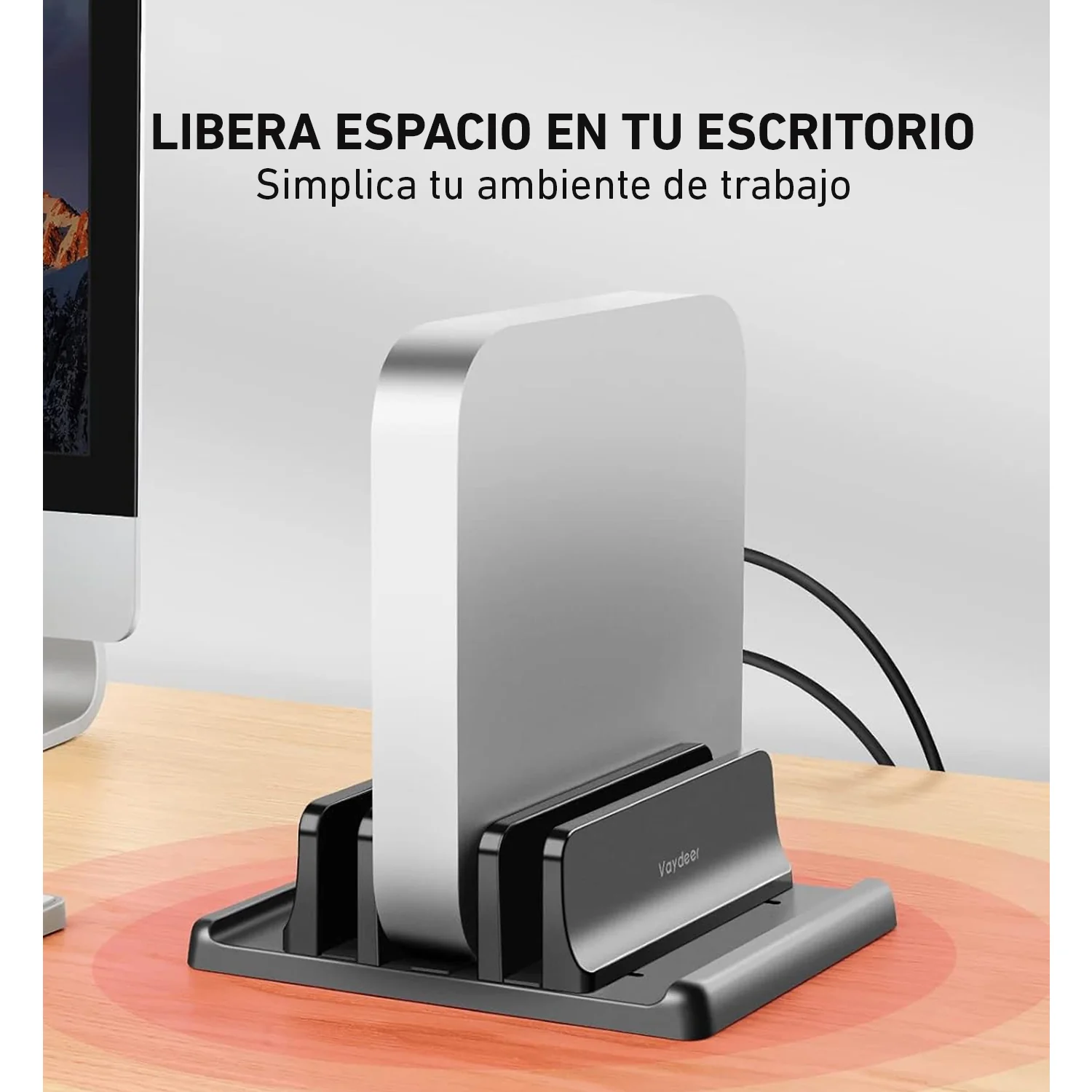 Soporte vertical Vaydeer SZ2S031 para portátil de 3 ranuras diseño 5 en 1 - Image 3