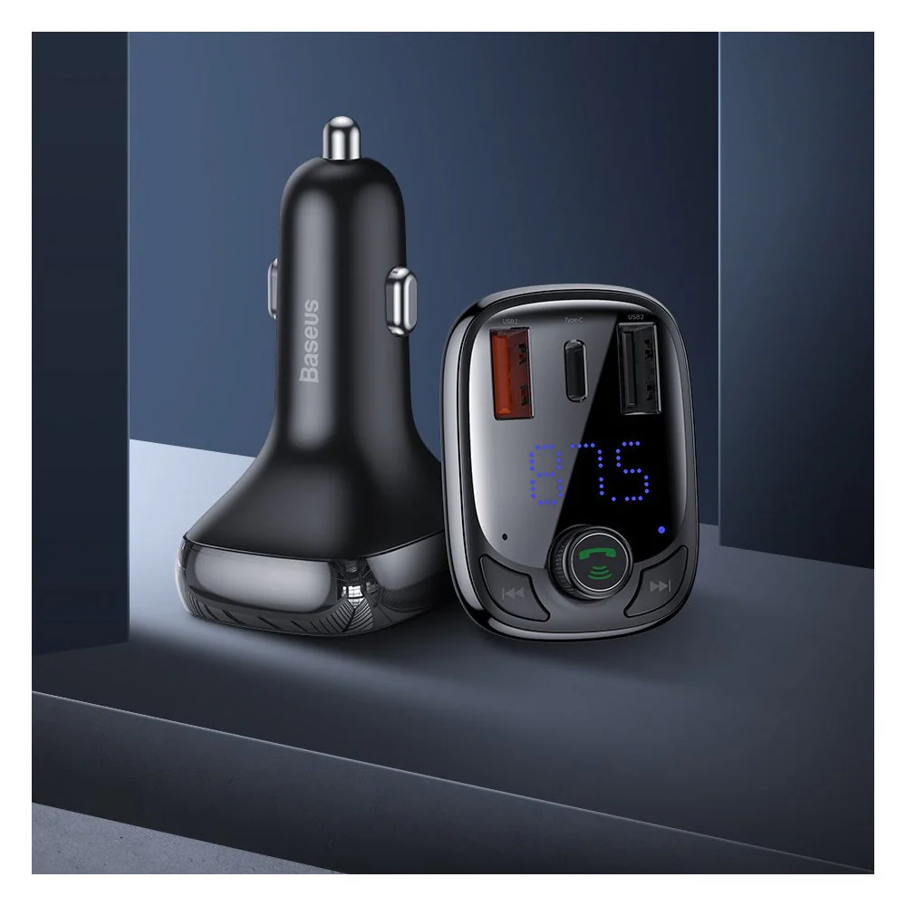 Transmisor FM Bluetooth MP3 Cargador QC Llamadas Baseus CCTM-B01 - Image 5